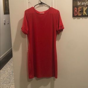 Red work dress